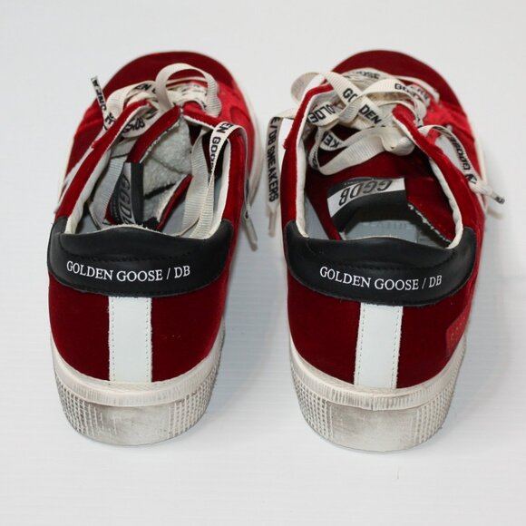 Golden Goose Superstar May Sneakers in Red Velvet size EU 41 / US 11 NEW - Picture 8 of 10